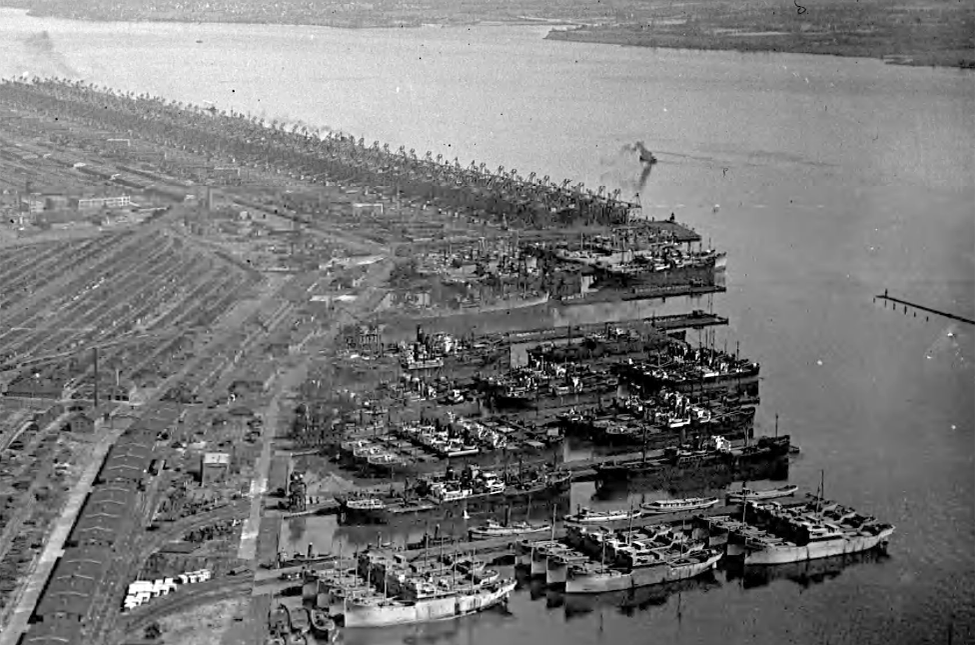 Hog Island Shipyard. Photo courtesy of the Library Company of Philadelphia.
