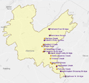 Map of the Lower Delaware SPW Interstate and Boundary Control Points.