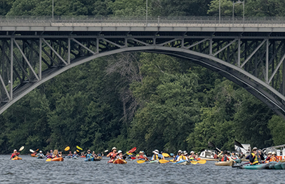 Paddlers on the Schuylkill River Sojourn. Photo courtesy of John Brady.