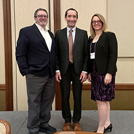 From L to R: DRBC Advisory Committee on Climate Change Chair Howard Neukrug, NOAA's Dr. Philippe Hensel and DRBC Deputy Exec. Director Kristen Kavanagh. Photo by the DRBC.