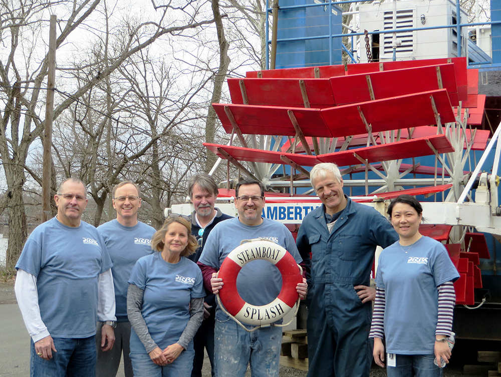 The DRBC volunteers are all smiles after a job well done. Here, they pose with Eric Clark, SPLASH Trustee and Crew Mate - Science (2nd from right). Photo by DRBC.