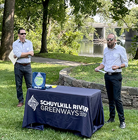 Philadelphia Water Department's Marc Cammarata provides remarks. Photo by the DRBC.