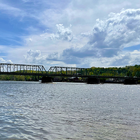 The Delaware River and the New Hope-Lambertville Bridge. Photo by the DRBC.