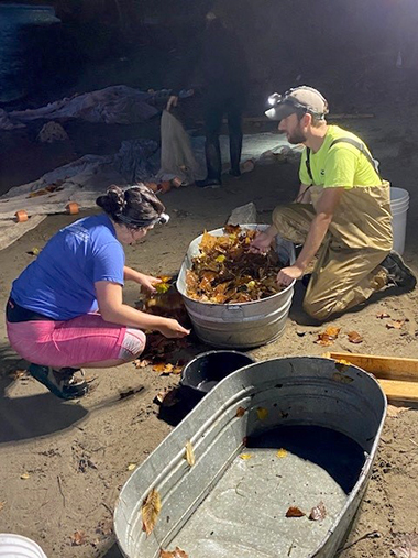 The fish are then separated and identified. Photo by DRBC