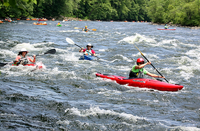 Paddlers on the Delaware River Sojourn. Photo courtesy of Driftstone Campground.