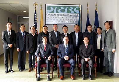The delegation poses with DRBC staff. Photo by DRBC.