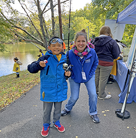 Check it out! This Derby participant was happy to have us grab a photo of his catch. Photo by the DRBC.