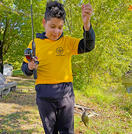 Check it out! This Derby participant was happy to have us grab a photo of his catch. Photo by the DRBC.