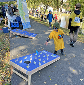 The DRBC also brought a fish & eagle-themed cornhole game to the derby. Photo by the DRBC.