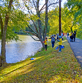 Trenton's Stacy Pond is a great place to learn how to fish. Photo by the DRBC.