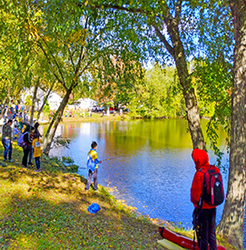 Trenton's Stacy Pond is a great placeto learn how to fish. Photo by the DRBC.