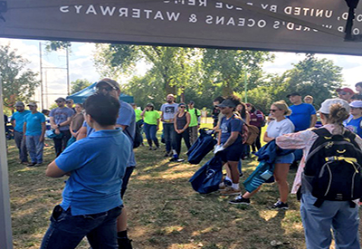 The cleanup drew a lot of volunteers. Photo by the DRBC.