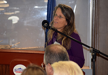 DRBC's Amy Shallcross, P.E., presented at the 2018 Geologic Association of N.J. Conference. Photo by DRBC.