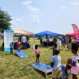 The DRBC brought its ever-popular baggo boards to the Juneteenth Celebration. Photo by the DRBC.