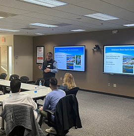 DRBC Executive Director Steve Tambini, P.E., presents to the group. Photo by the DRBC.