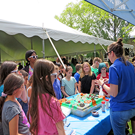 The Enviroscape model is a great teaching tool to show how what we do on the land can affect our water. Photo by the DRBC.