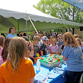 The Enviroscape model is a great teaching tool to show how what we do on the land can affect our water. Photo by the DRBC.