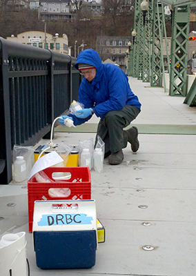 DRBC staff monitoring metals. Photo by DRBC.