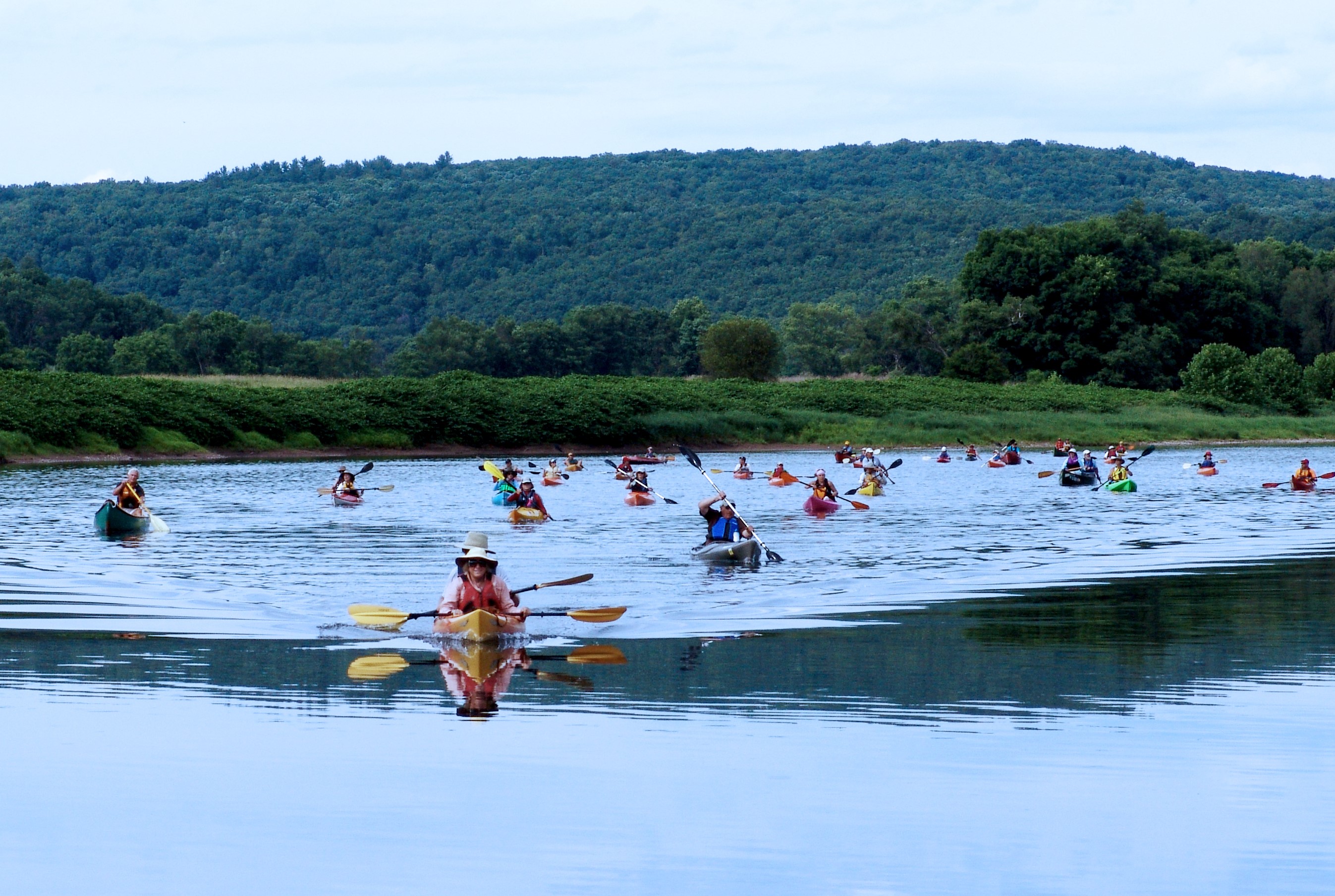 Sojourners paddle the Upper Delaware River. Photo courtesy of the Delaware River Sojourn.