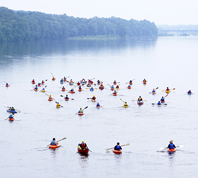 Paddlers on the 2011 Delaware River Sojourn. Photo courtesy of DRBC.