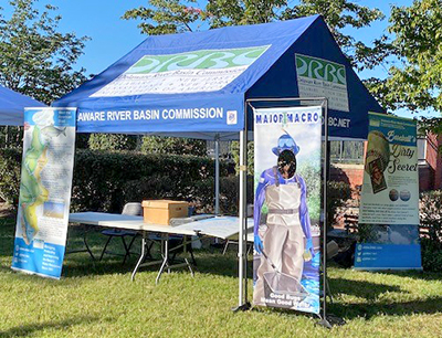 The DRBC table at Trenton River Days. Photo by DRBC.