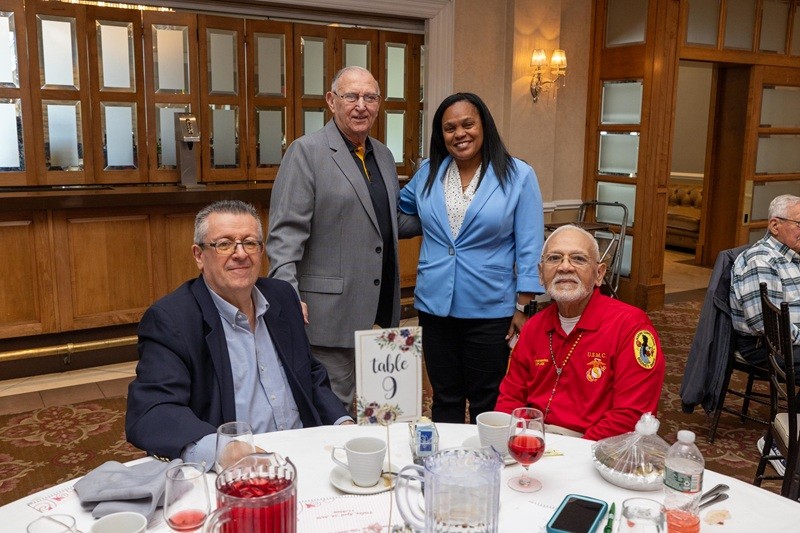 Esther Chucaralao, Deputy Commissioner of Veterans Affairs, recognizes volunteers at the Paramus Veterans Home volunteer appreciation luncheon held on April 24, 2026 in Wood-Ridge.