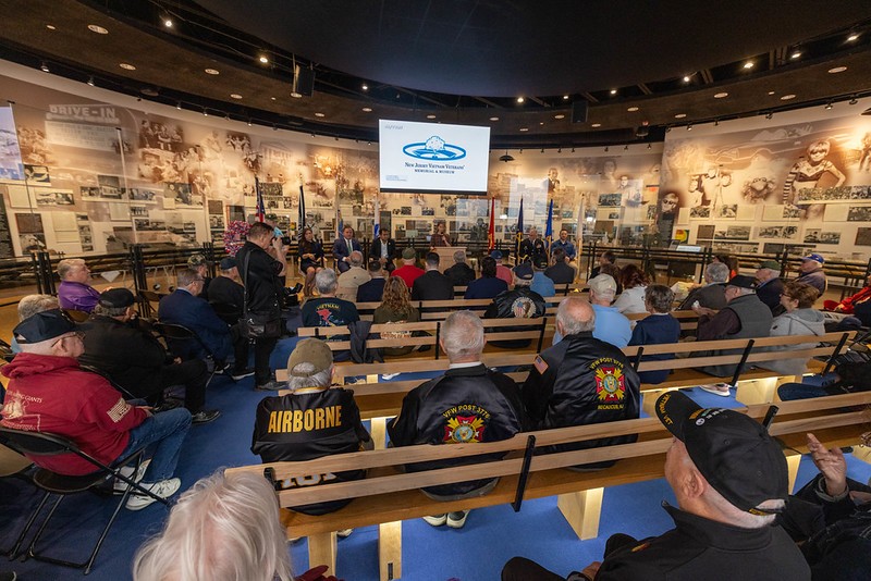 Rear view of the event at the New Jersey Vietnam Veterans Memorial