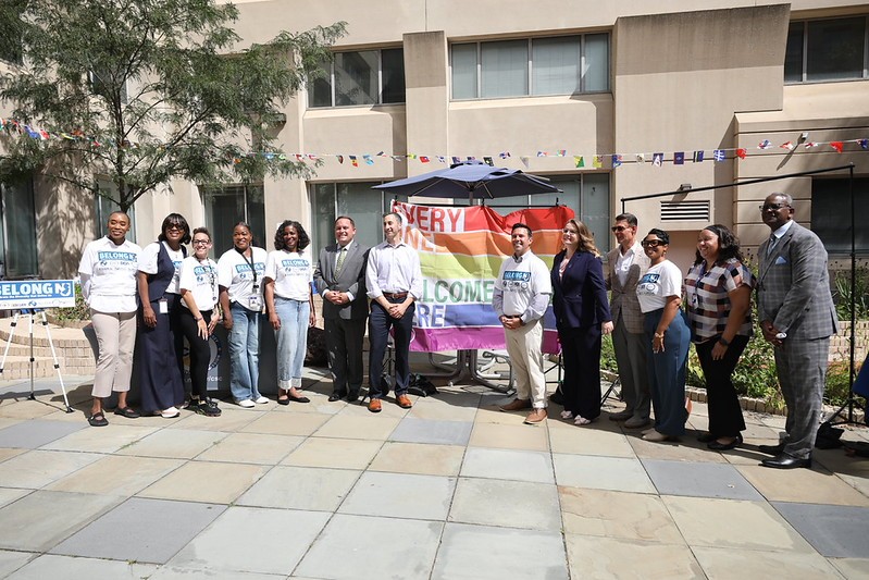 Commissioner Vincent Solomeno, DVA Chief Diversity Officer Noelle Lee-Turner, Commissioner of Environmental Protection Ed Potosnak, and fellow state agency employees at the New Jersey Belonging Day hosted by the New Jersey Department of Environmental Protection.