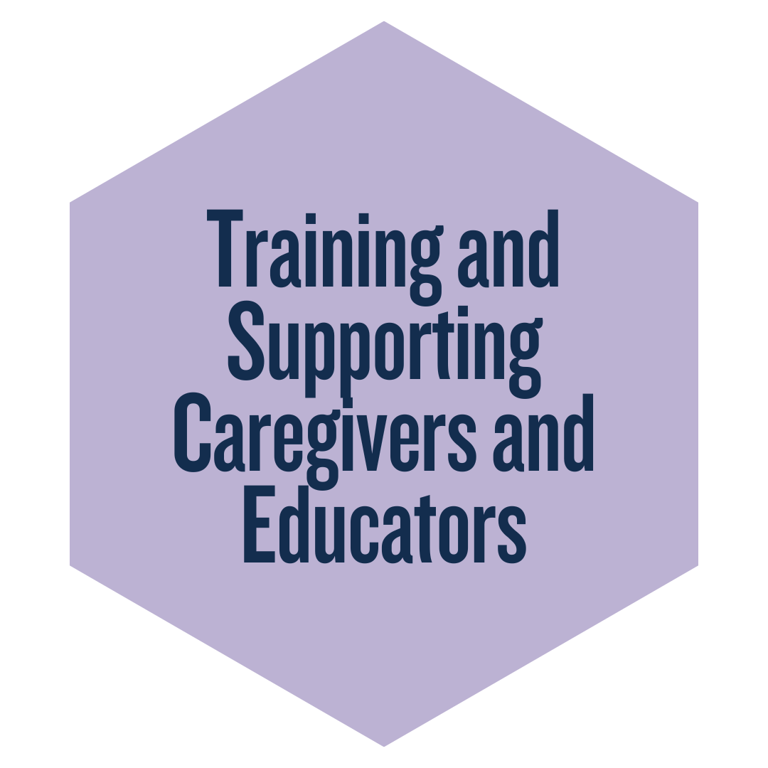 training and supporting caregivers and educators