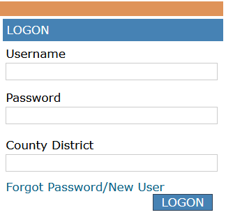 Screenshot: logon fields and a link labeled Forgot password / New User