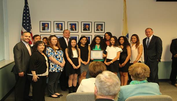 HUDSON COUNTY NANCY DO, SIDNEY KENSLEY, LAILANY MALDONADO, IVONNE OVALLES AND GIANNA QUIJADA THE AIR FRESHNERS DR. MICHAEL CONTI SCHOOL