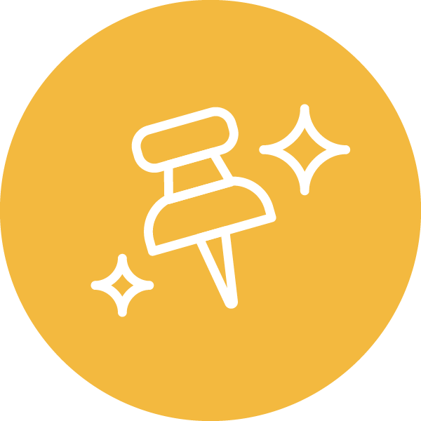 pin with stars icon