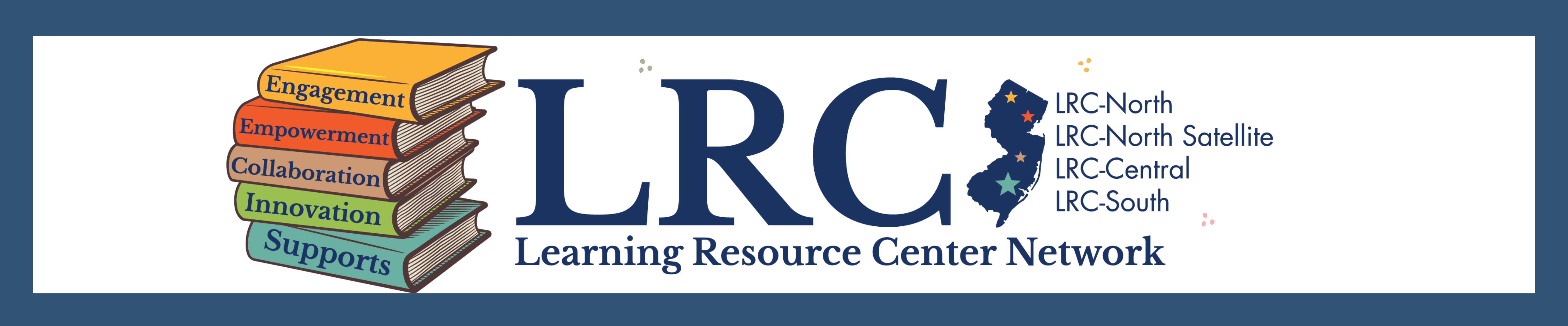 The Learning Resource Logo embedded into a navy border