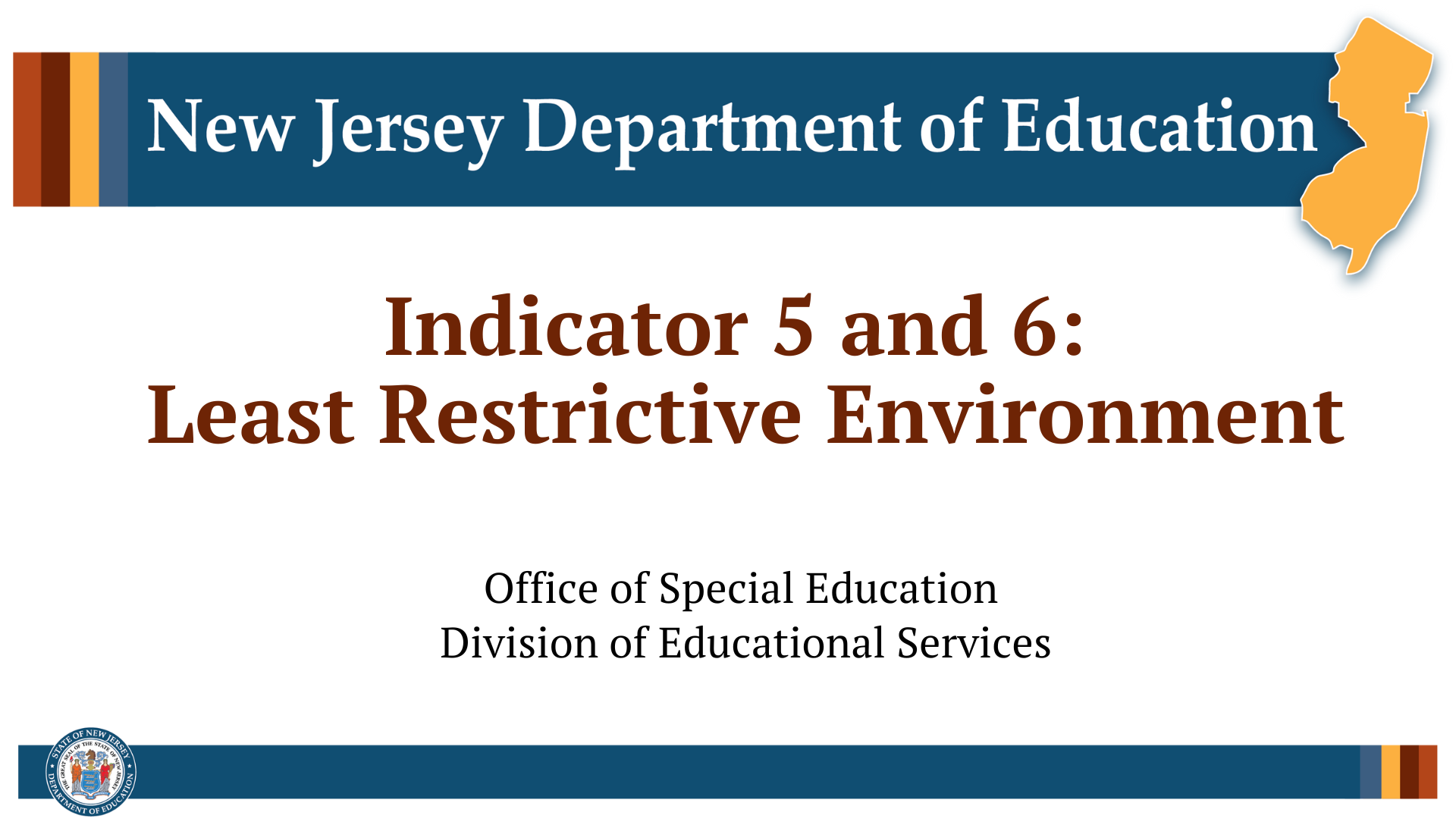 Cover page for powerpoint on NJDOE template