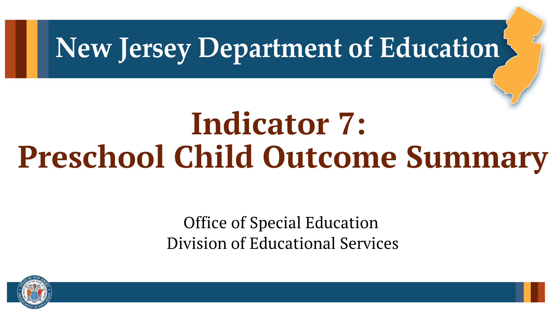 Cover page for powerpoint on NJDOE template