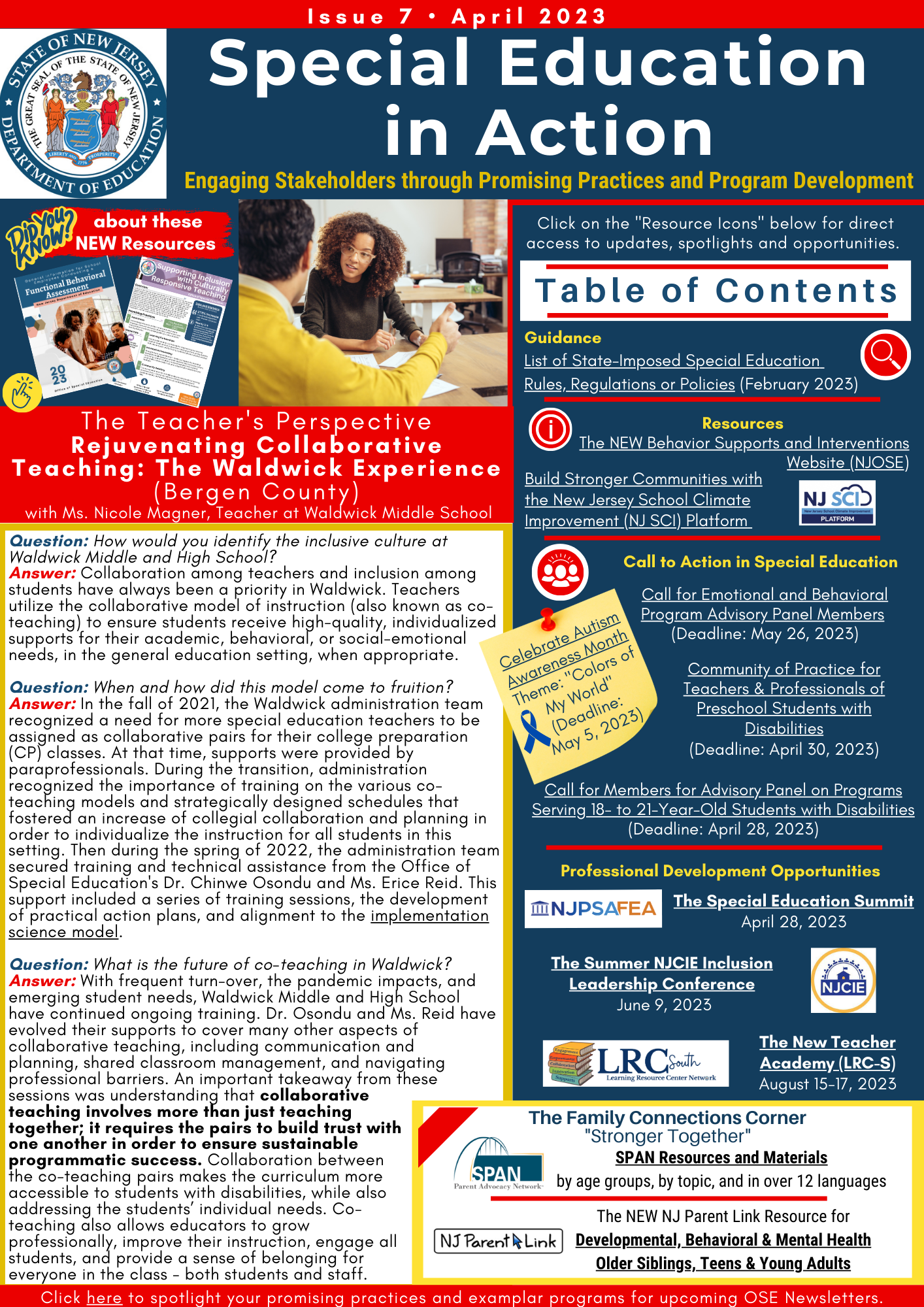 Cover page of the 6th newsletter as a clickable image