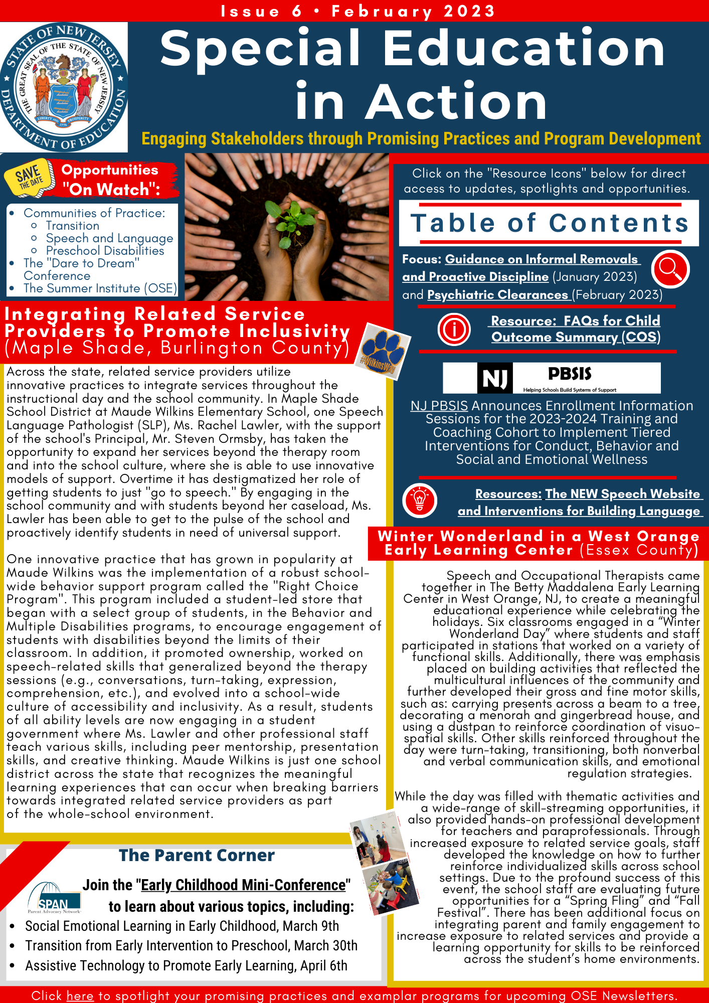 Cover page of the 6th newsletter as a clickable image