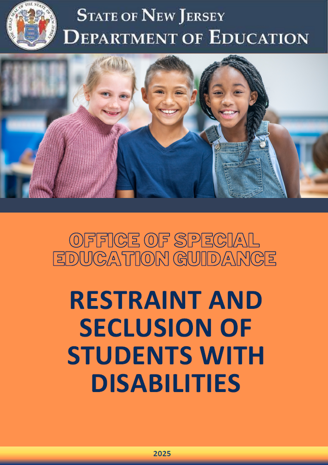 image of the cover page of the a newly released Restraint and Seclusion Guidebook