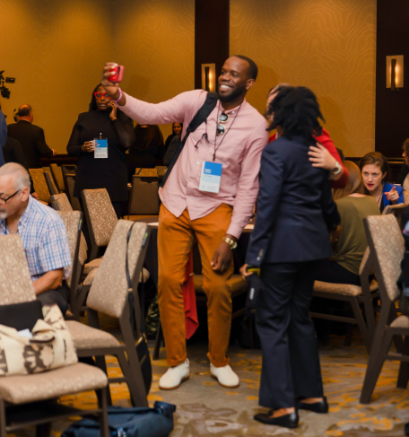 Conference members taking a selfie