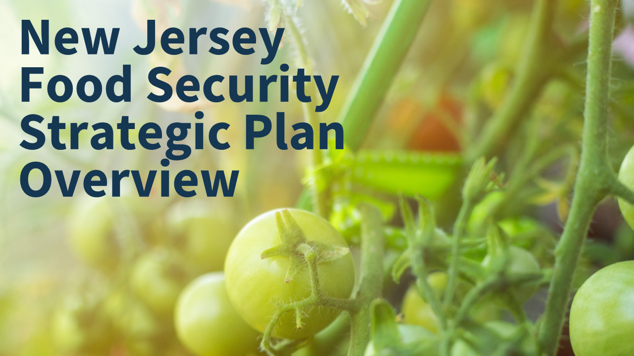 New Jersey Food Security Strategic Plan Overview