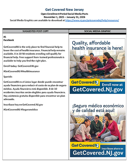 Image of Social Media Posts for OEP 2026