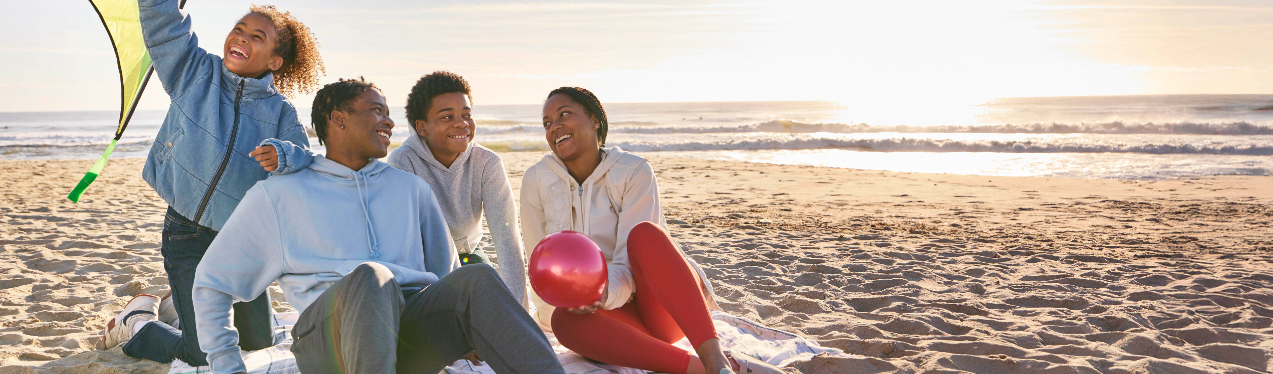 photo: family at the beach