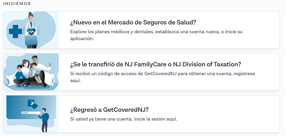 Screenshot: Find where to Return to Get Covered NJ