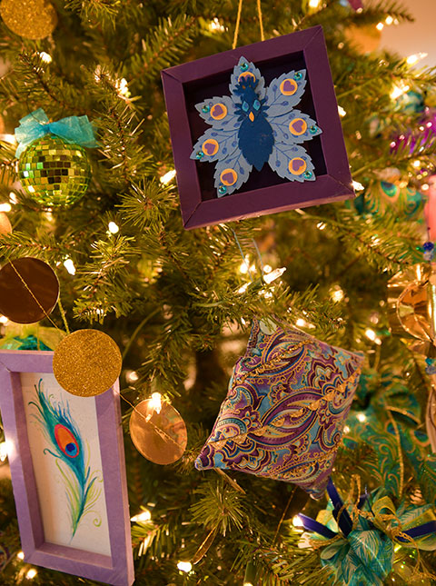 photo - A close view of handmade ornaments on West Trenton Garden Club