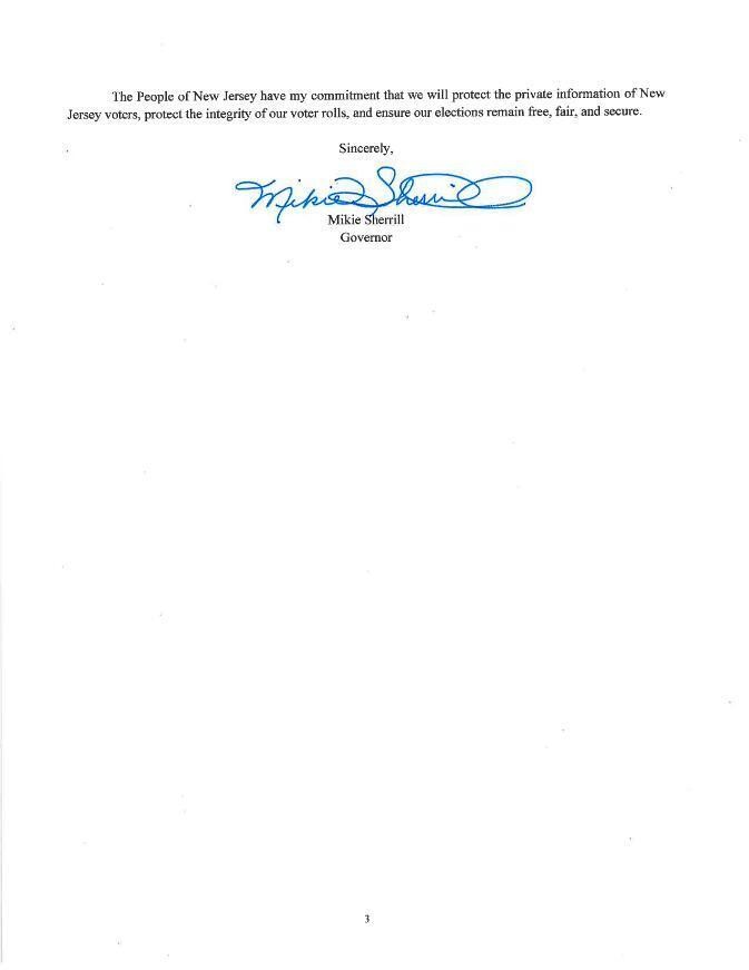 Governor Sherrill Responds to House Republicans’ Letter page 3