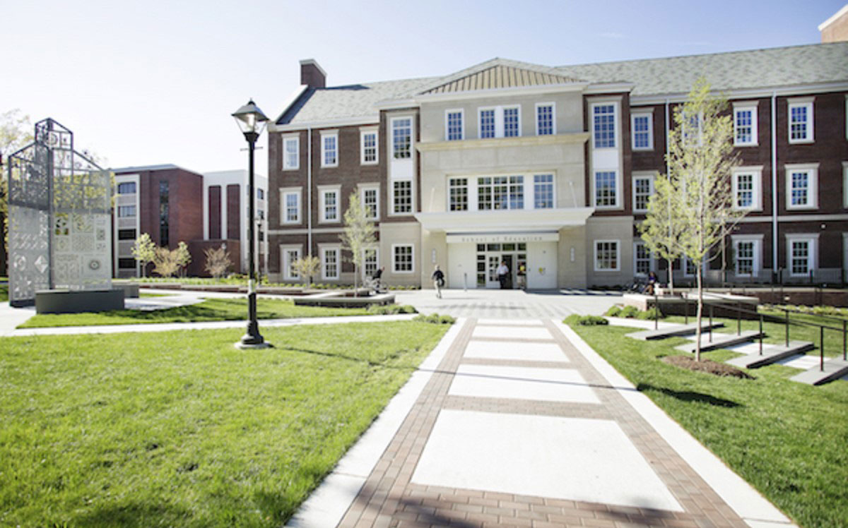 photo: Campus with Building in the background