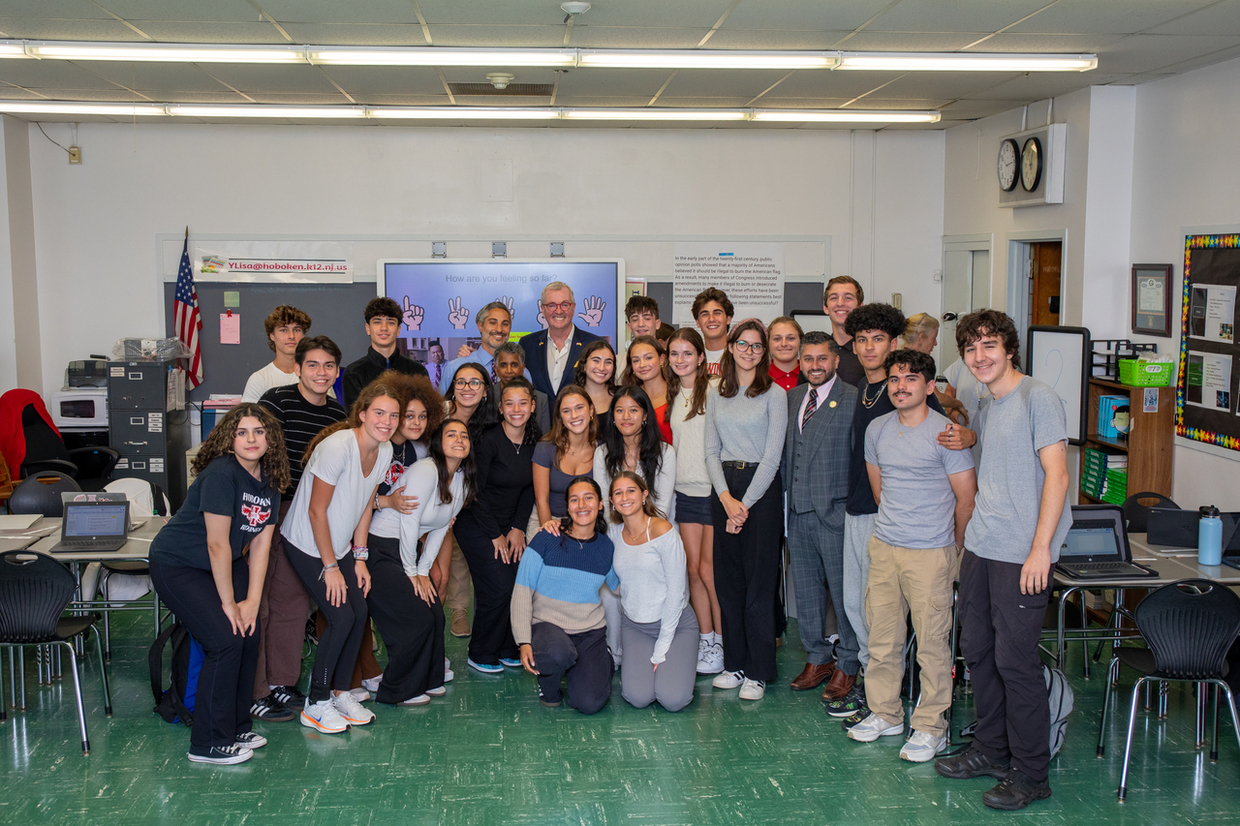 Governor Murphy with students