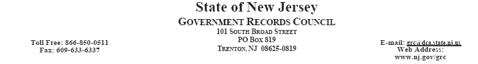 State of NJ - Government Records Council