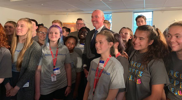 YTAG kids traveled from Sussex, Atlantic, Burlington and Mercer to attend Gov. Phil Murphy’s announcement of a proposed ban on flavored e cigarettes.