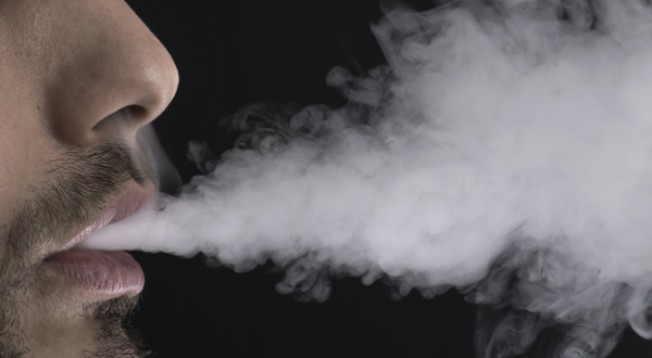 Man vaping